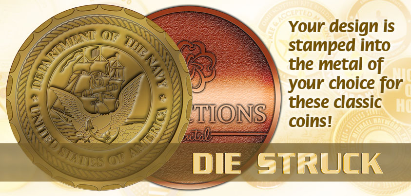 Die Struck Challengecoins from FactoryDirectCoins.com