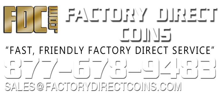 Logo & Contact No. from FactoryDirectCoins.com